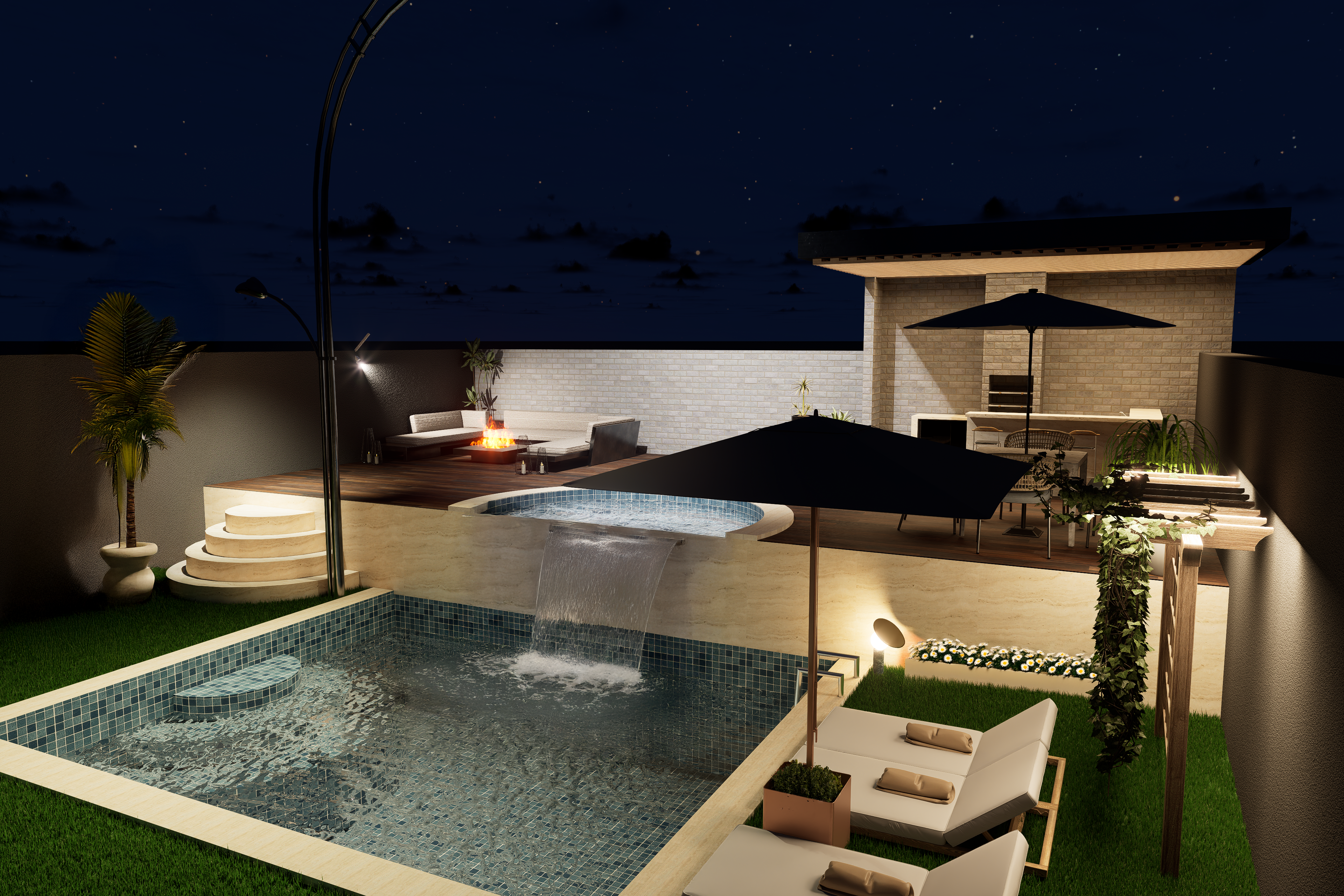 Casa Condominio versão noite-0