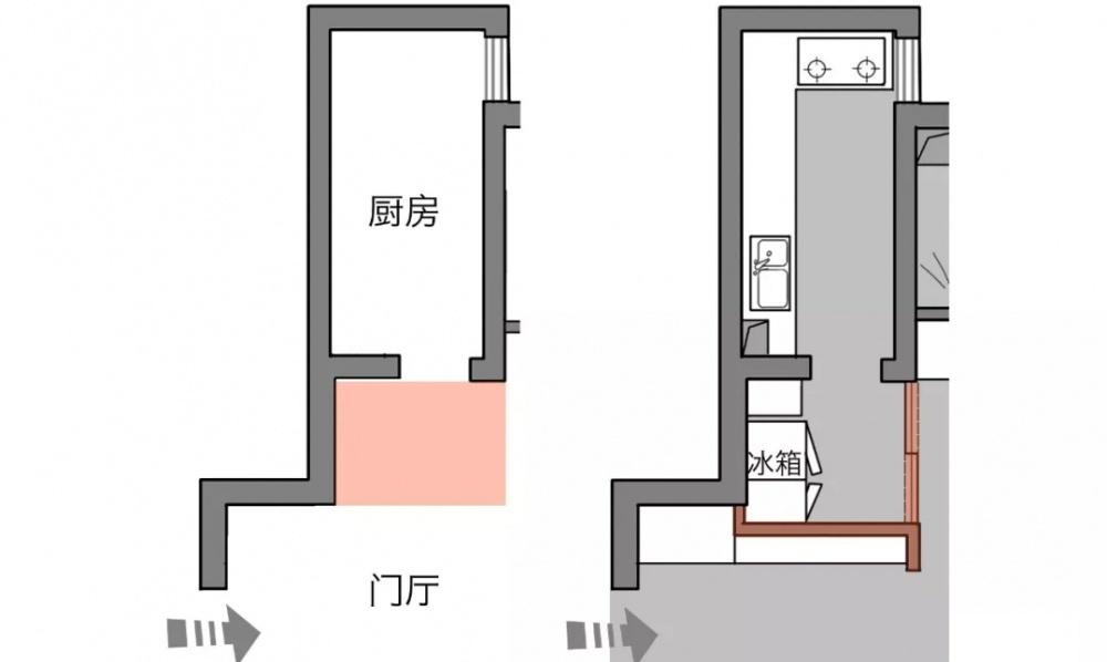 玖雅丨“凹”型墙破局绝招,小户型大变身-9