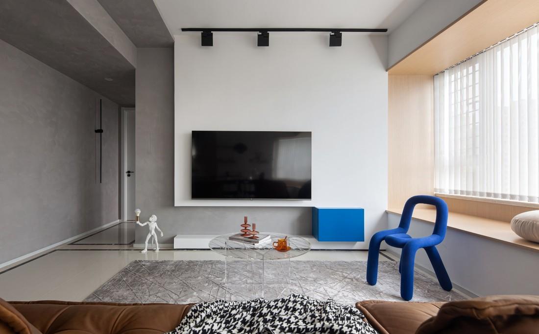 上北设计 | 蓝白之间 | 精装房的艺术变身-1