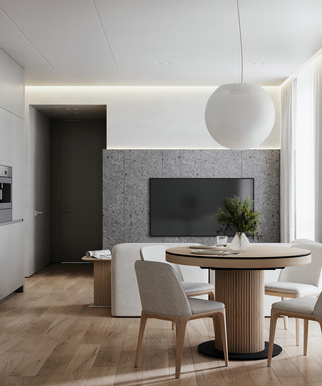 95㎡简约风公寓设计-4