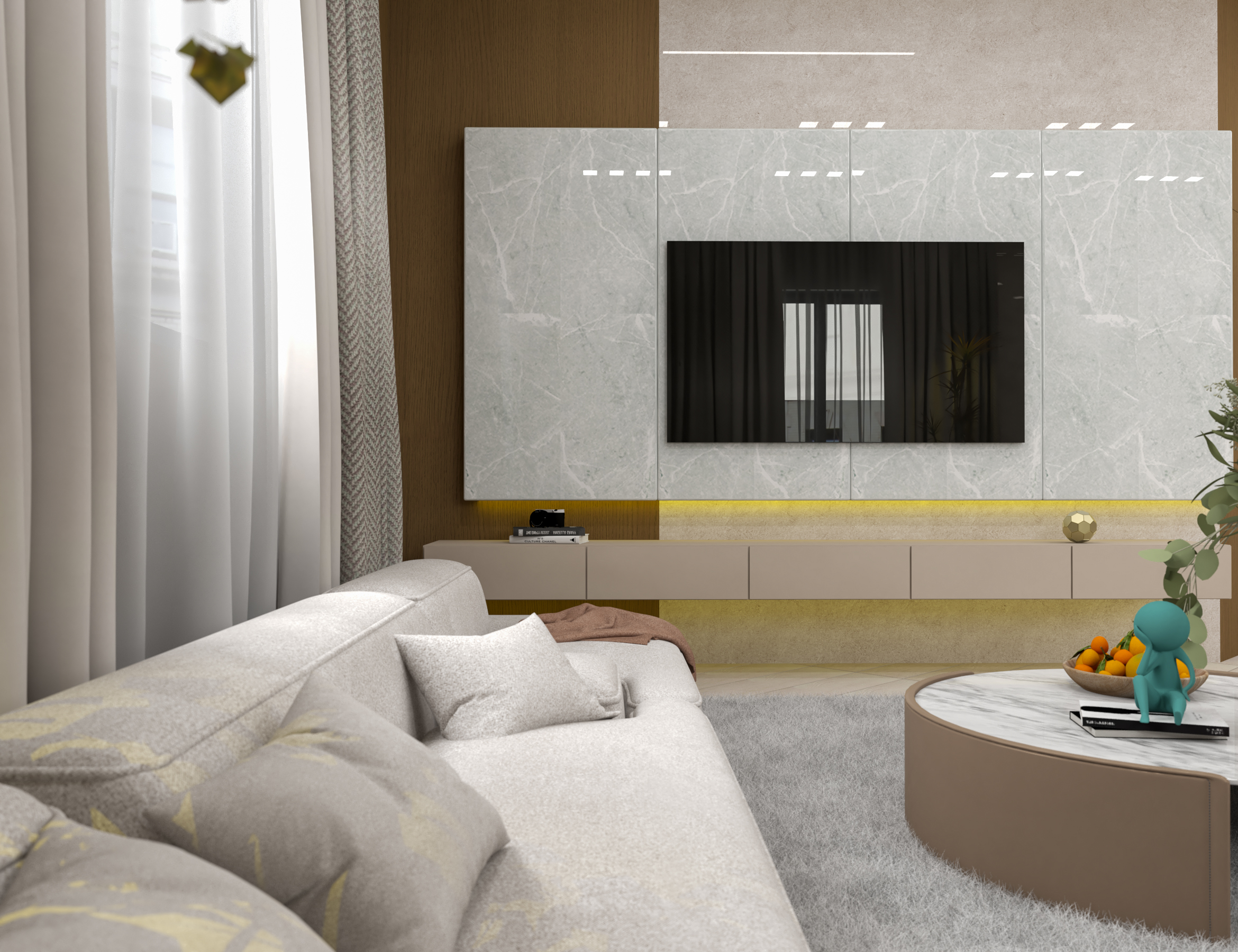 An apartment for a family in a calm color scheme-6