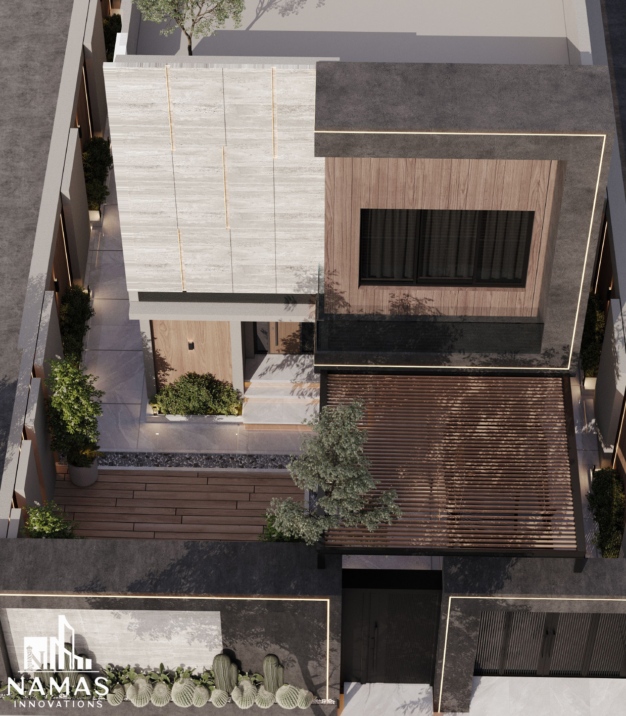 现代别墅立面图丨沙特阿拉伯丨Namasinnovation-9