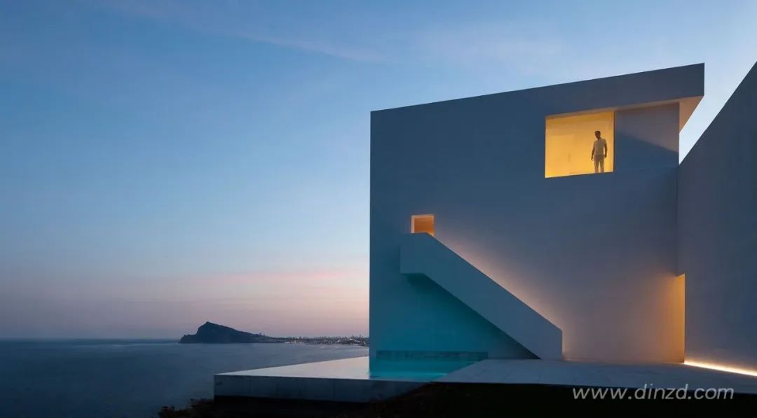 白色极简，融入自然的住宅设计-13