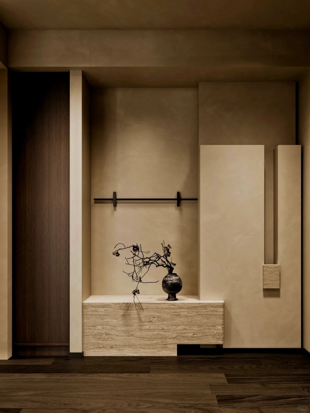 侘寂中古风客餐厅空间设计-11