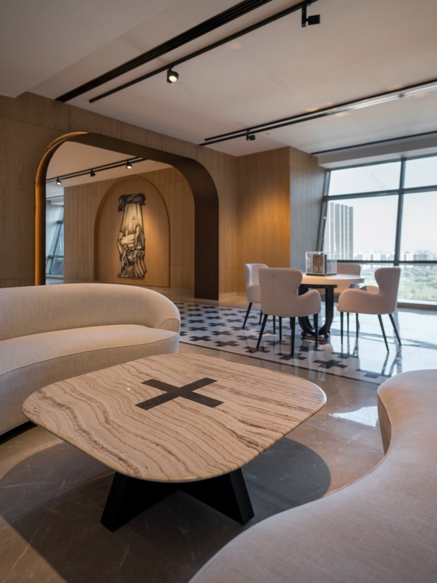 印度制药公司弧形拱门特色办公室设计-16