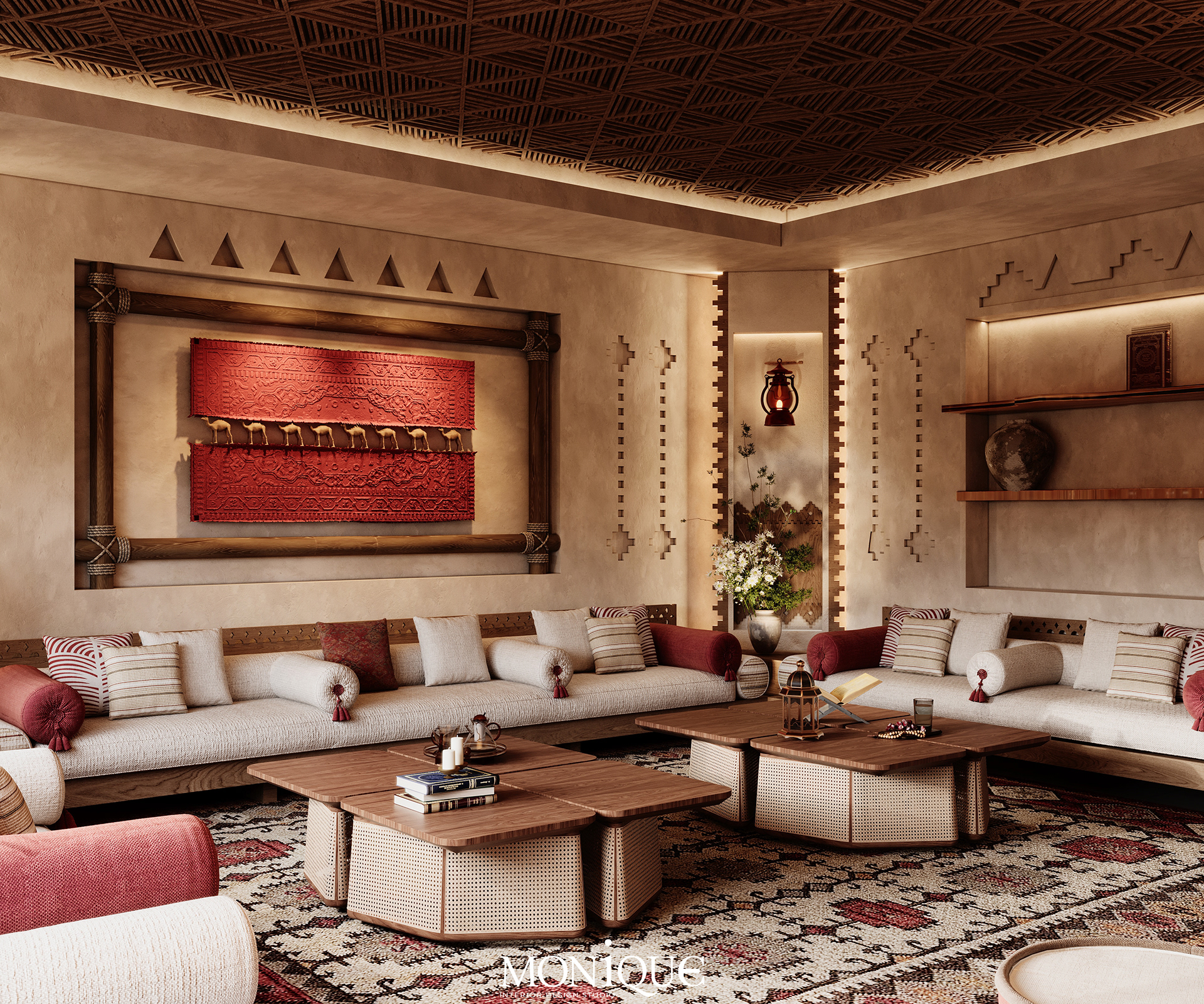 纳吉德议会大厦（注：Dar有房屋、大厦等意思 ，Najd是沙特阿拉伯内志地区，Majlis有议会、会议室等意思，结合常见表达习惯给出此翻译，但具体含义可能需结合更多背景信息） 丨沙特阿拉伯丨MONIQUE DESIGN STUDIO-16