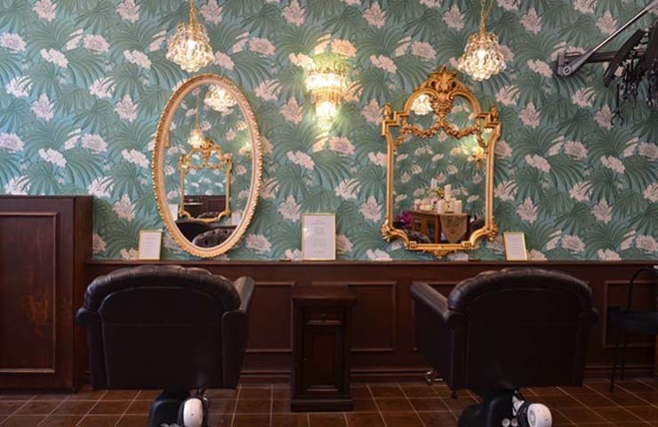 创意墙壁设计的韩式美容室-2