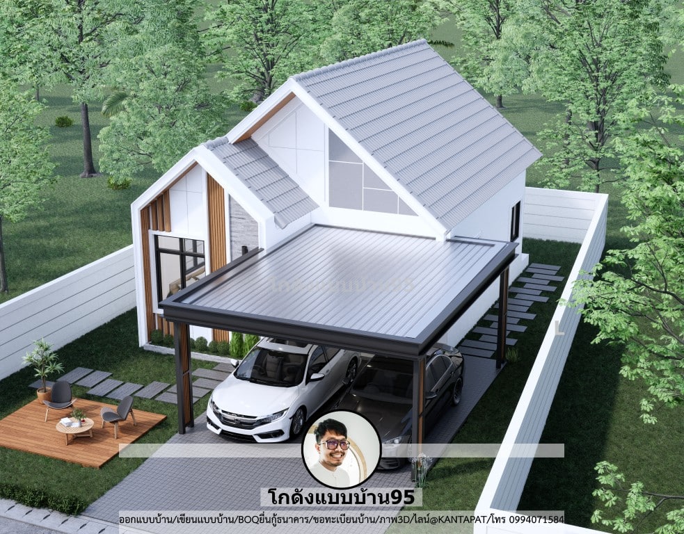 แบบบ้านนอร์ดิก-P-2196 ออกแบบบ้าน100 ตร.ม. สวยทันสมัยไม่ตกเทรนด์-25