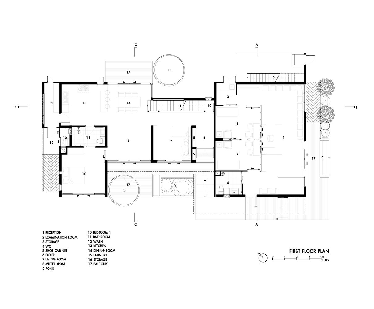 泰国 Petchaburi 私人住宅与诊所,和谐融入环境,功能与美学兼具-15
