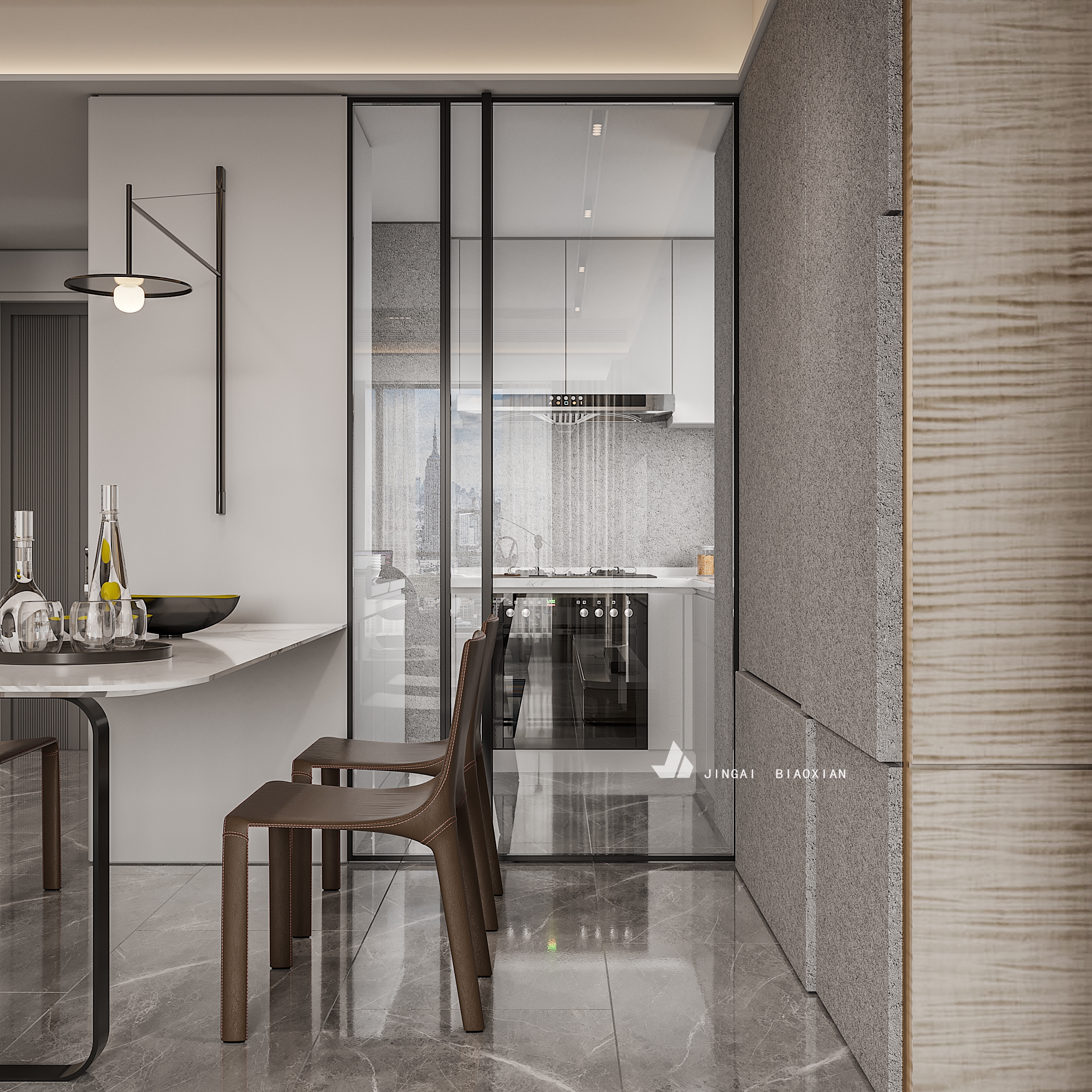 现代简约客餐厅设计案例-57