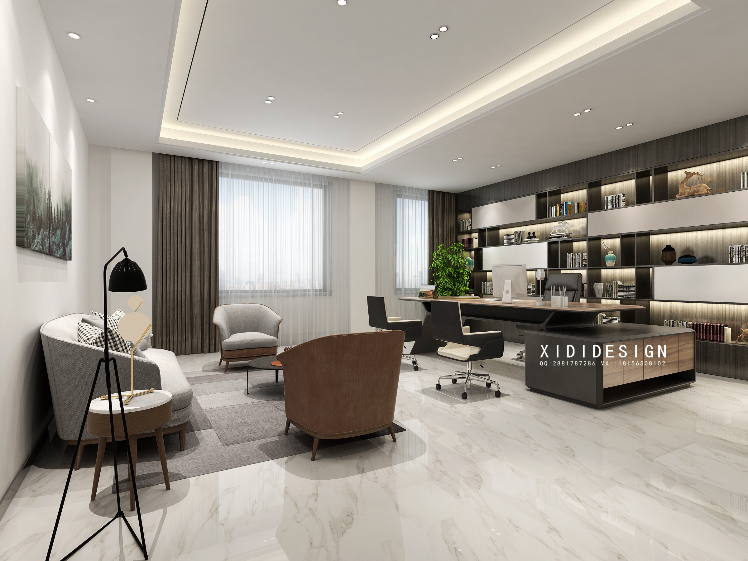 办公室经理室老总办公-15