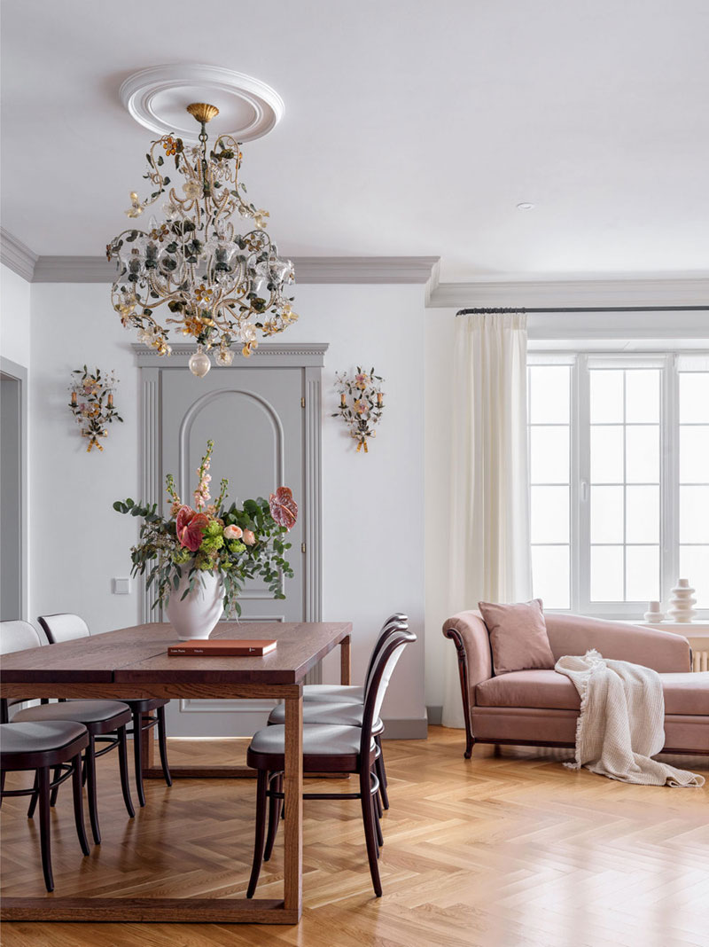 现代风格与古典元素的完美融合 | 明亮公寓设计-6