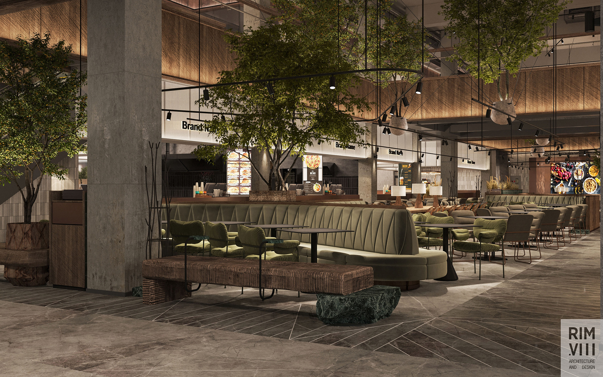 叶卡捷琳堡美食广场室内设计-12