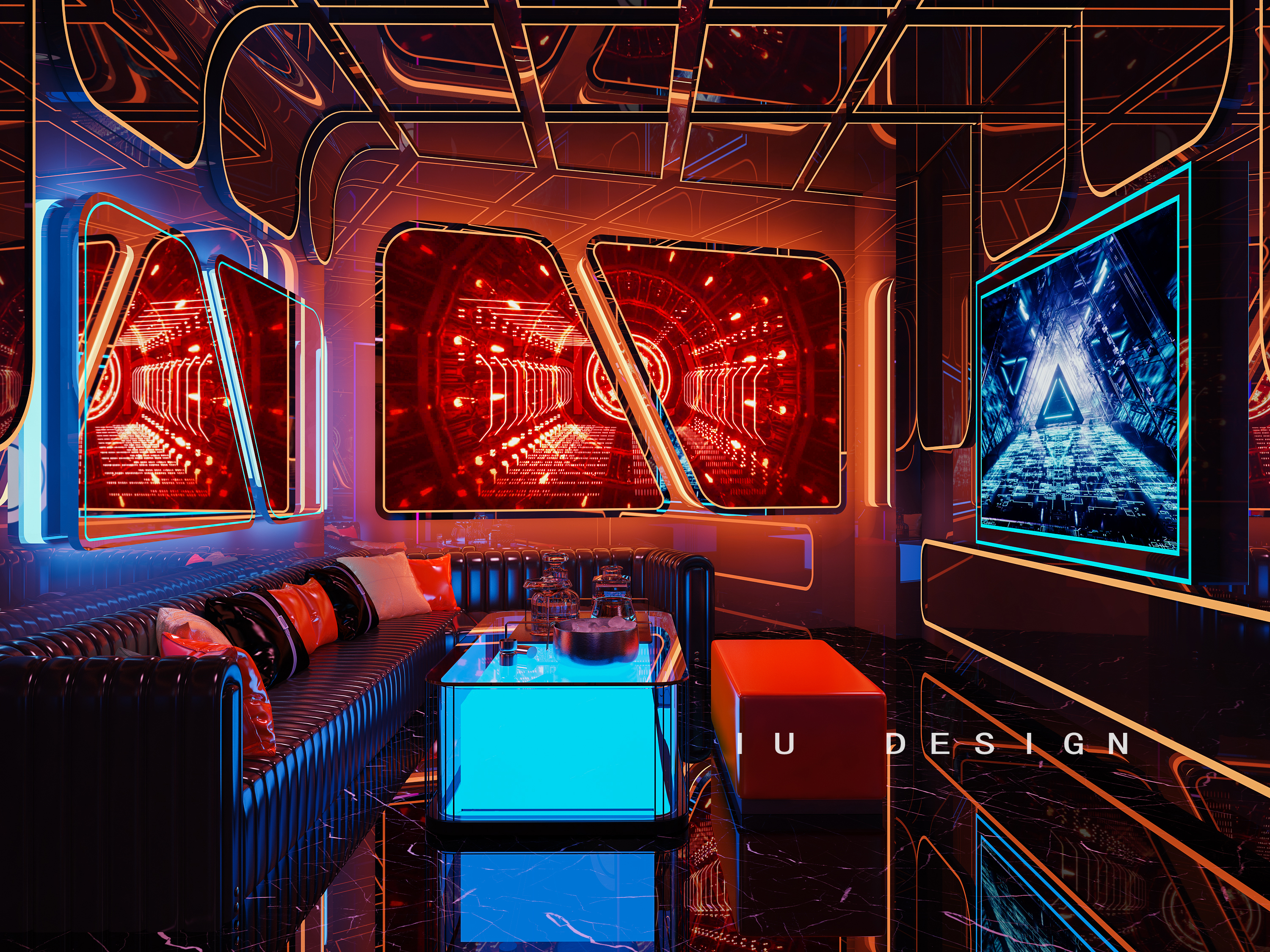 哎呦设计表现·科技风 KTV丨哎呦视觉-6