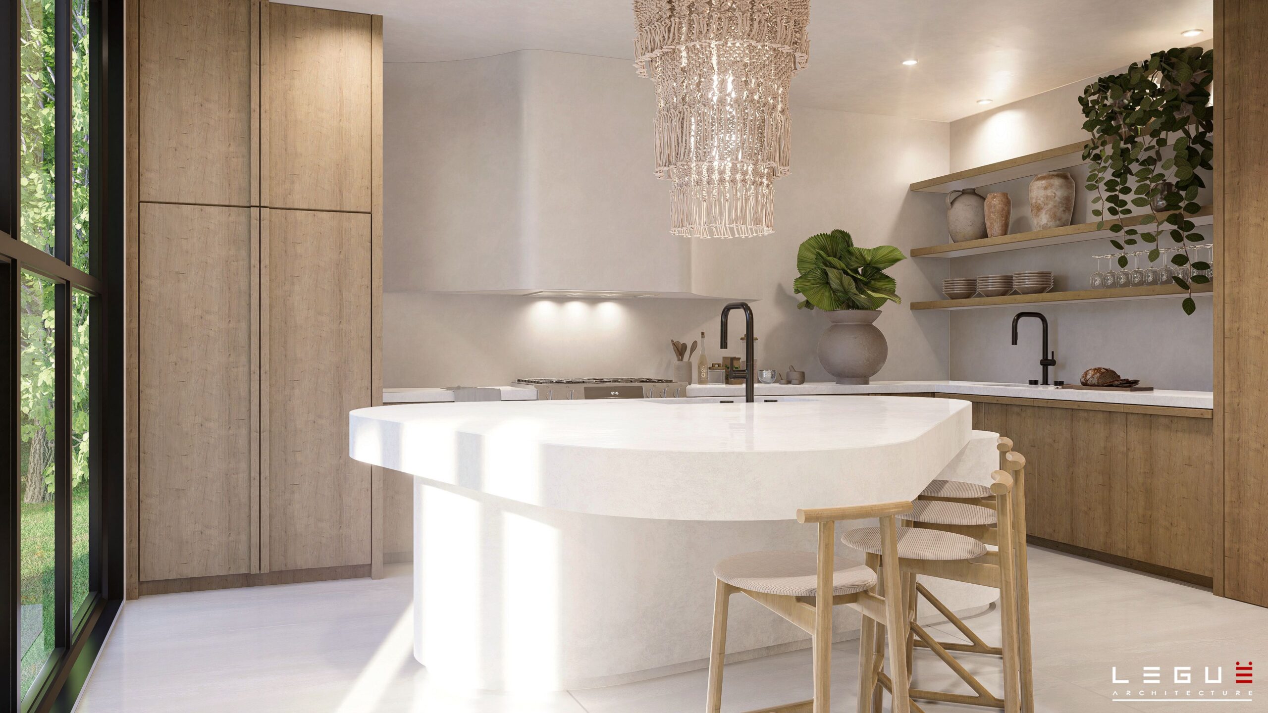 房屋平面图 Ë·242

注：这里Ë·242可能是特定编号之类的内容，由于不清楚其确切含义，保留原样如果有更多背景信息，可进一步完善翻译 丨Leguë Architecture-34