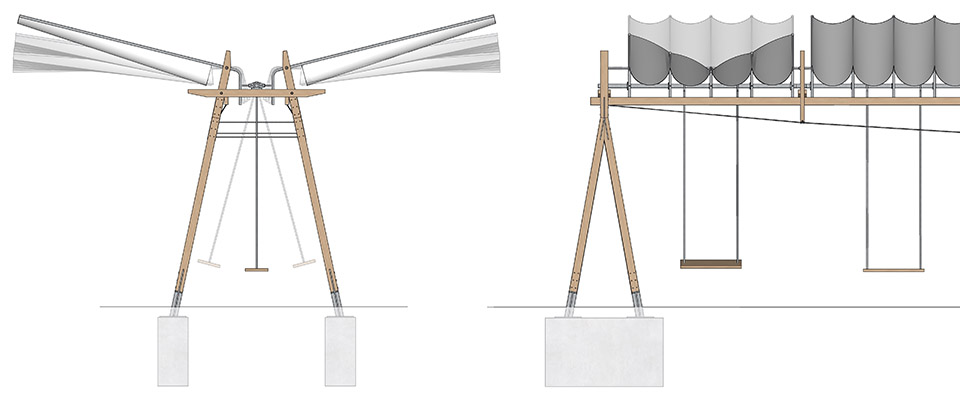 展翅  户外临时装置设计丨中国湖州丨借光实践建筑设计工作室-6