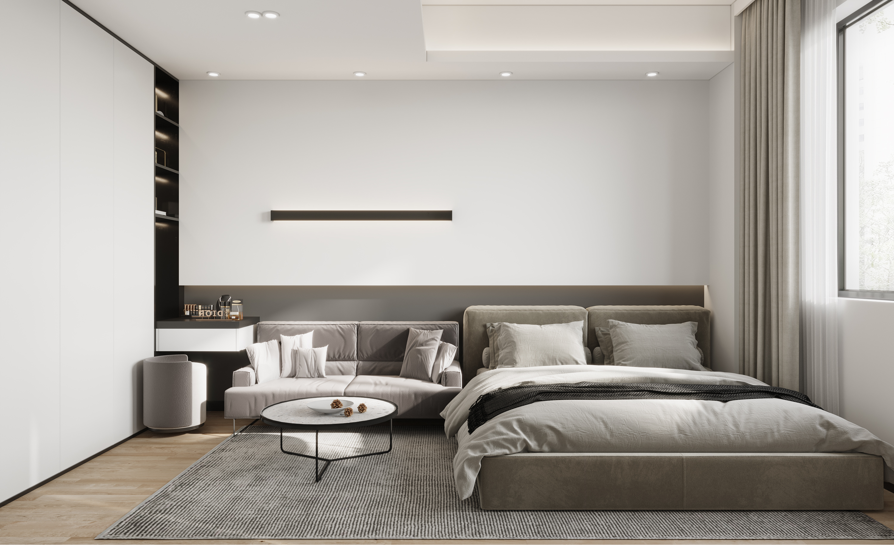 深圳如愿设计：现代简约简洁实用的布置，生活美好舒适-1