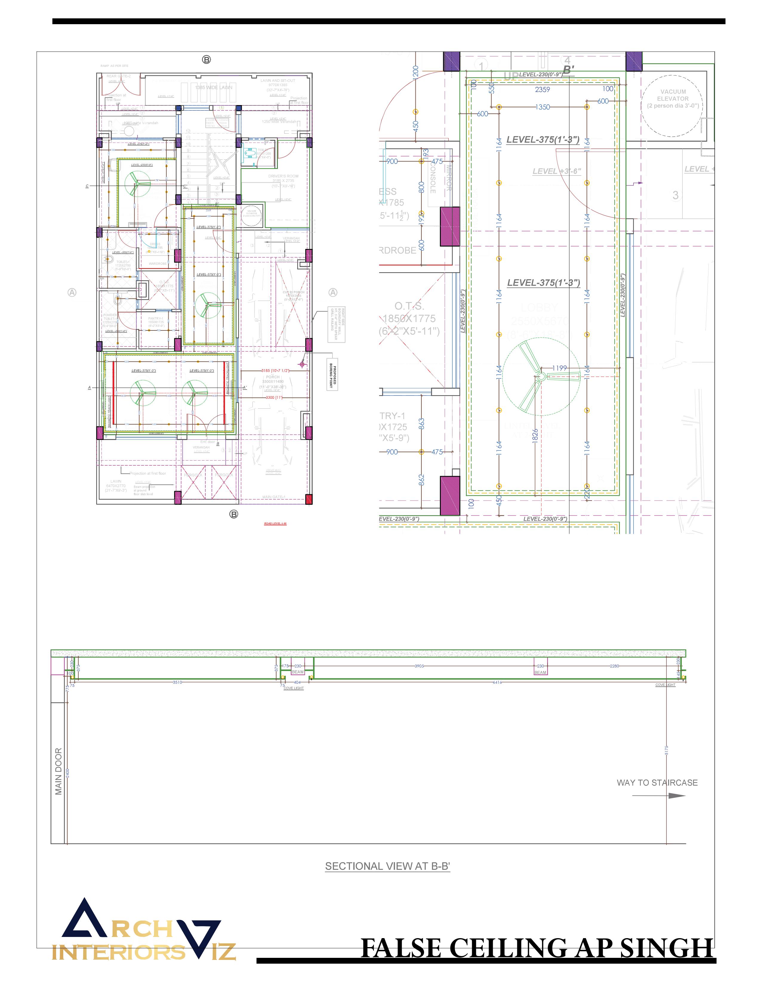 AP SINGH FALSE CEILING-FALSE CEILING PLAN AND SECTIONS-2