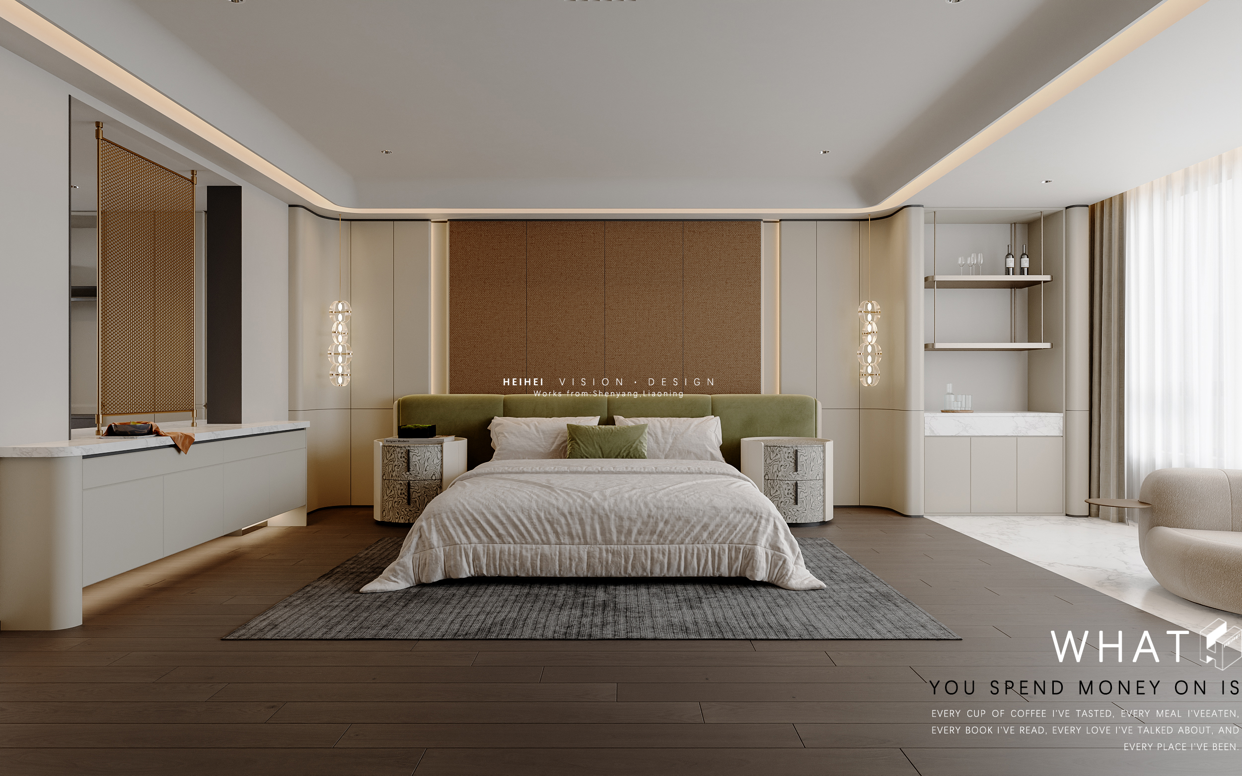 HEIHEI·老钱腔调里的当代奢华（卧室篇）丨中国辽宁-7