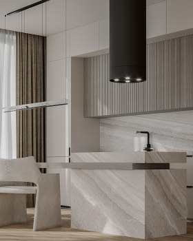 LIVIINIG ROOM WITH OPEN KITCHEN