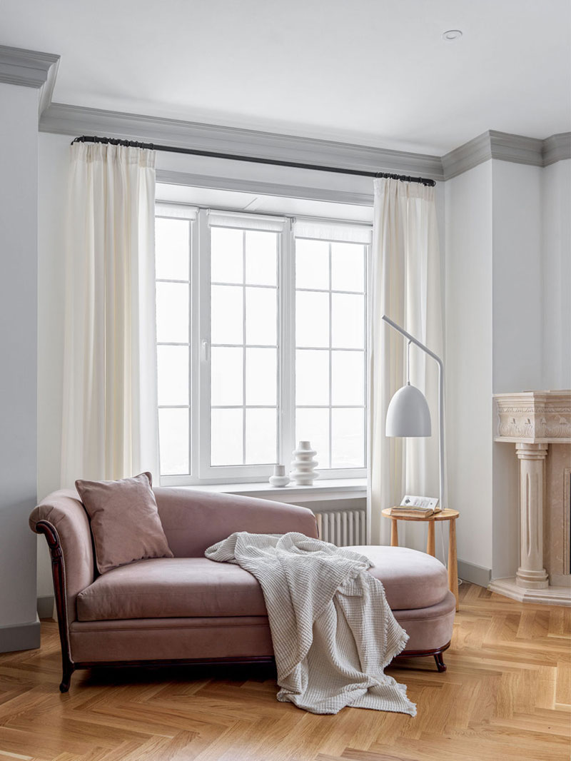 现代风格与古典元素的完美融合 | 明亮公寓设计-13