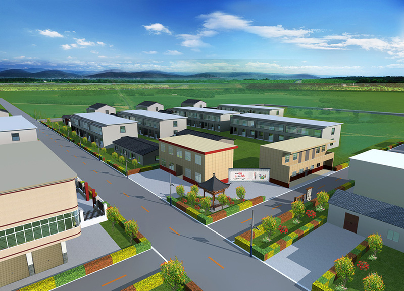 乡村规划设计案例鸟瞰图-0