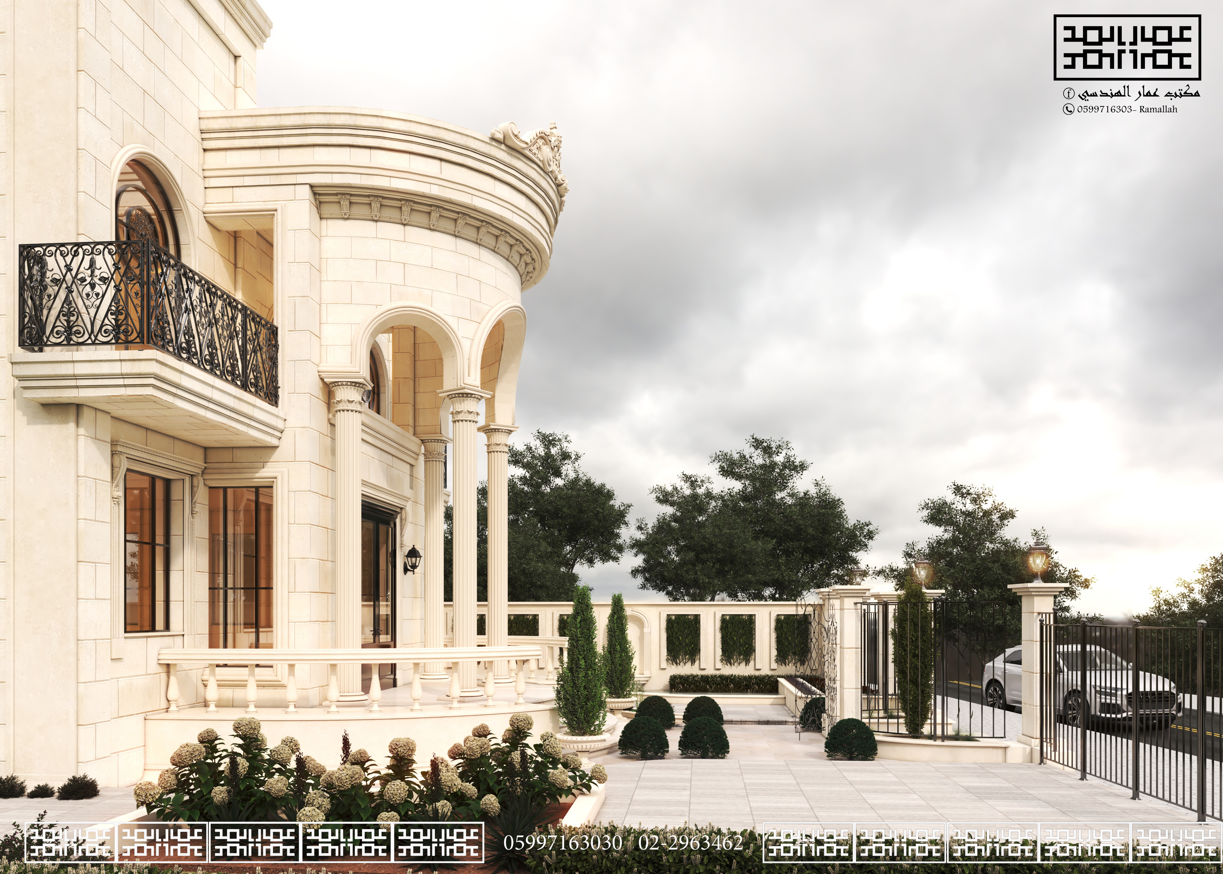 Classic villa design- Ramallah-7