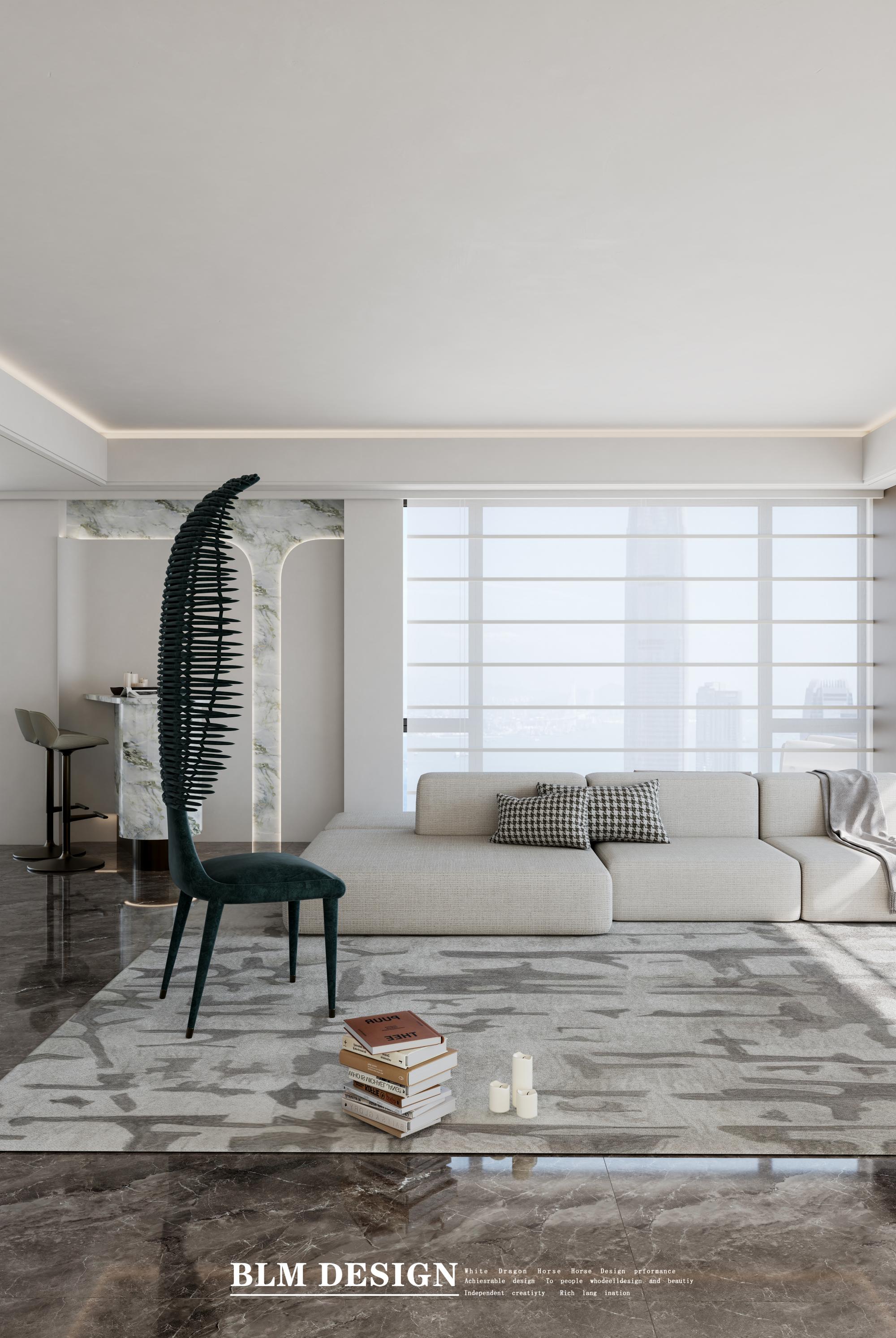 意式效果图客餐厅丨白龙马设计表现-11