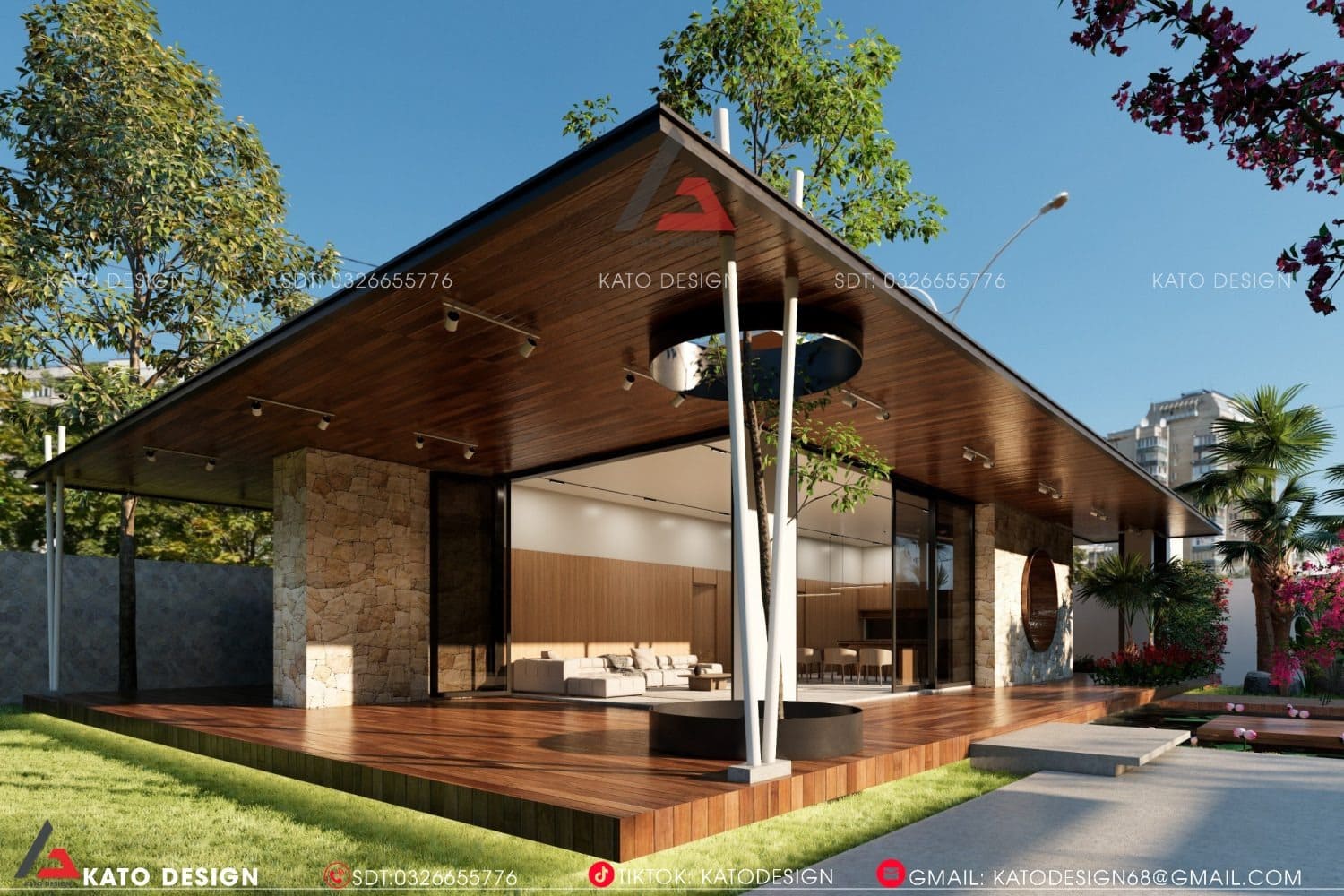 Mẫu Nhà Cấp 4 Có 2 Phòng Ngủ đẹp Cho Gia đình ở Nông Thôn-6