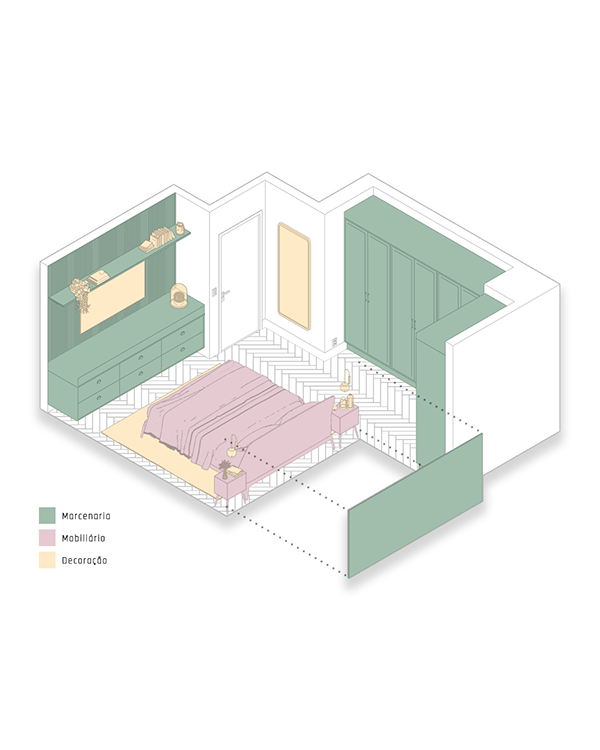 Vitra Bedroom 室内设计与 3D 可视化丨巴西-12