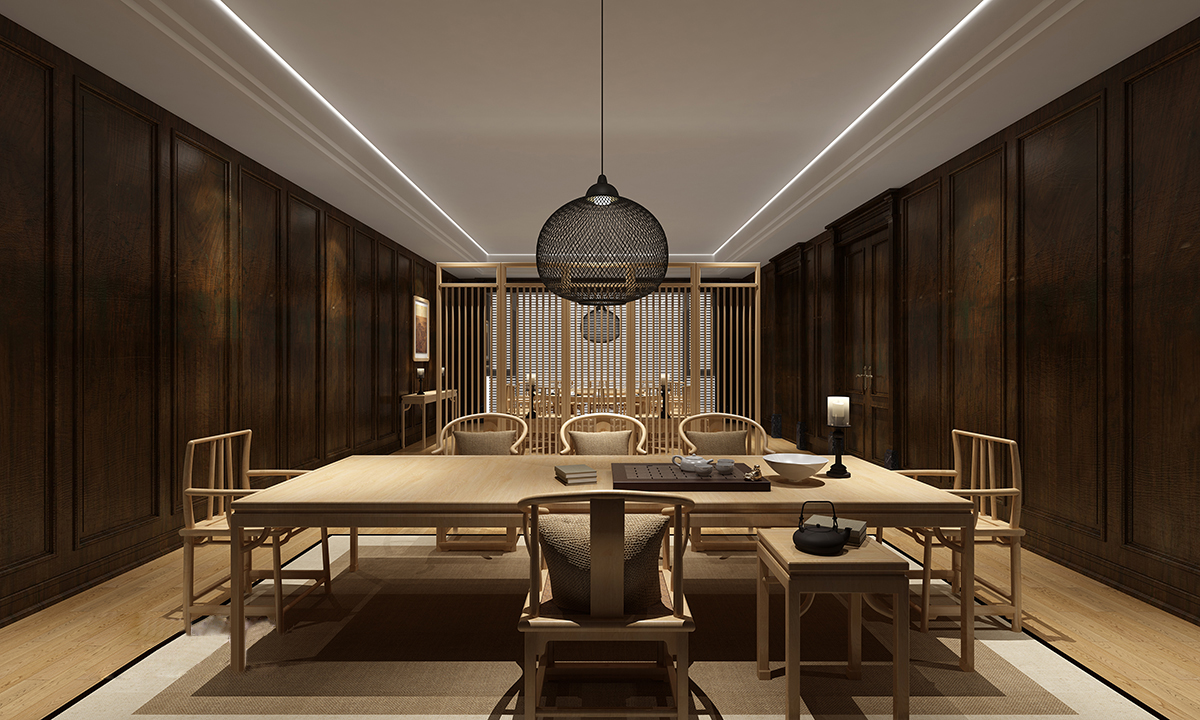 新中式 中式古典 奢华家装别墅样板房-7-13