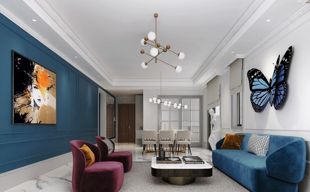 高级蓝的奢美空间，惊艳你的感官-0