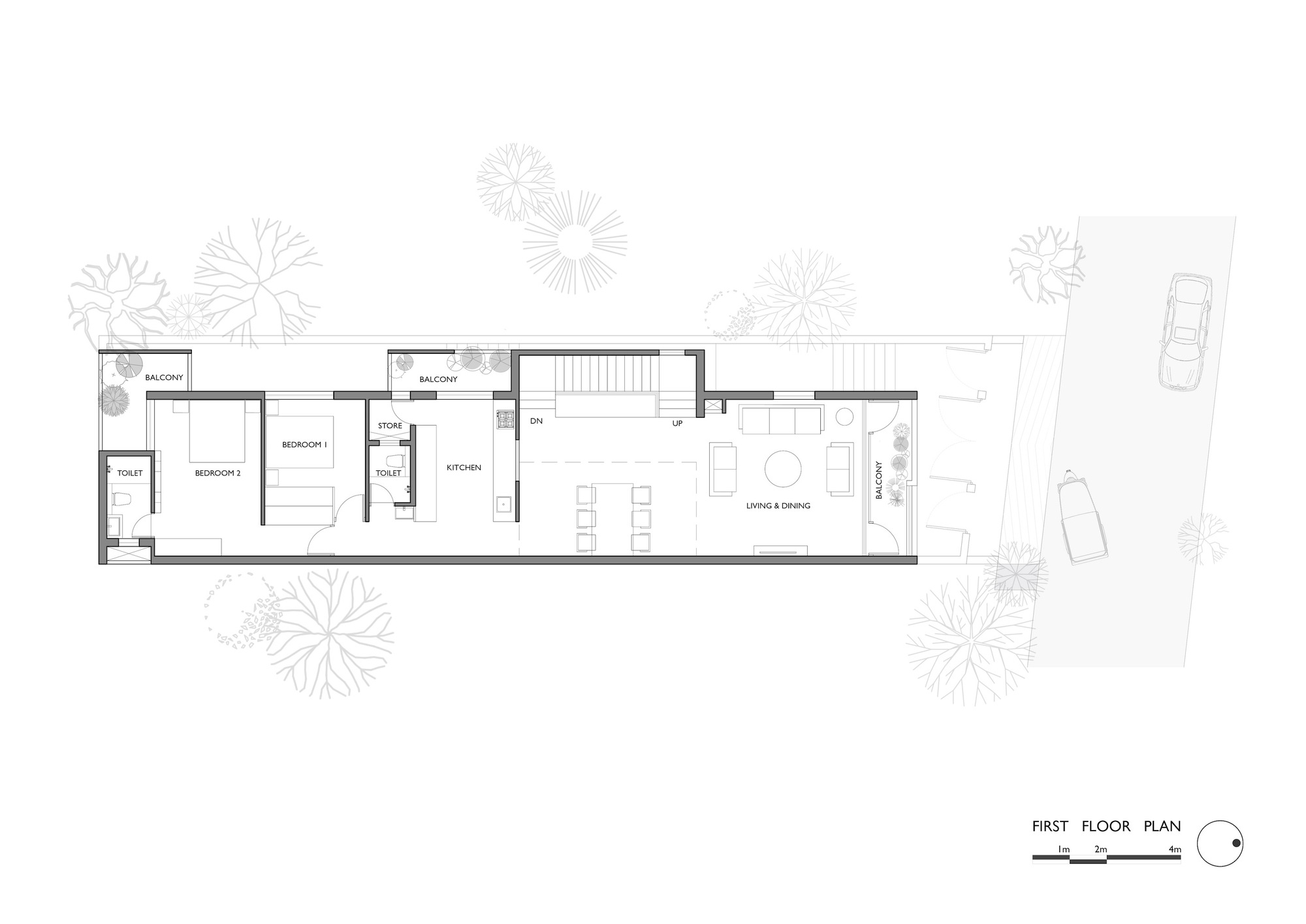 突出楼梯的房子丨印度丨Karan Darda Architects-17