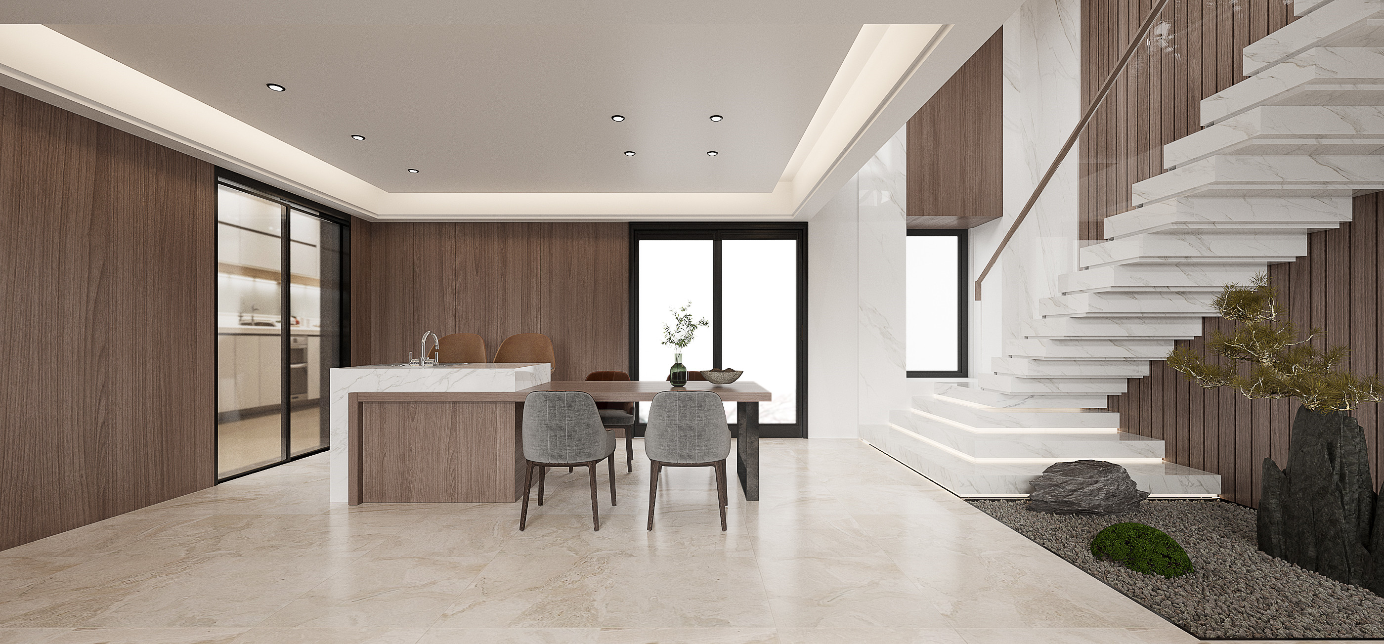 极简奢华 · 回归自然的别墅设计丨星夜设计表现-4