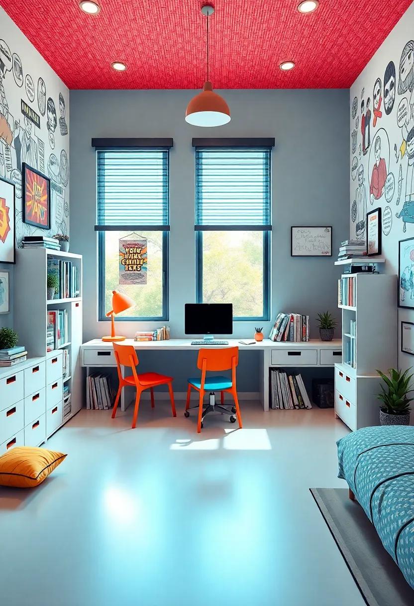 设计终极漫画书男孩青少年房间-159