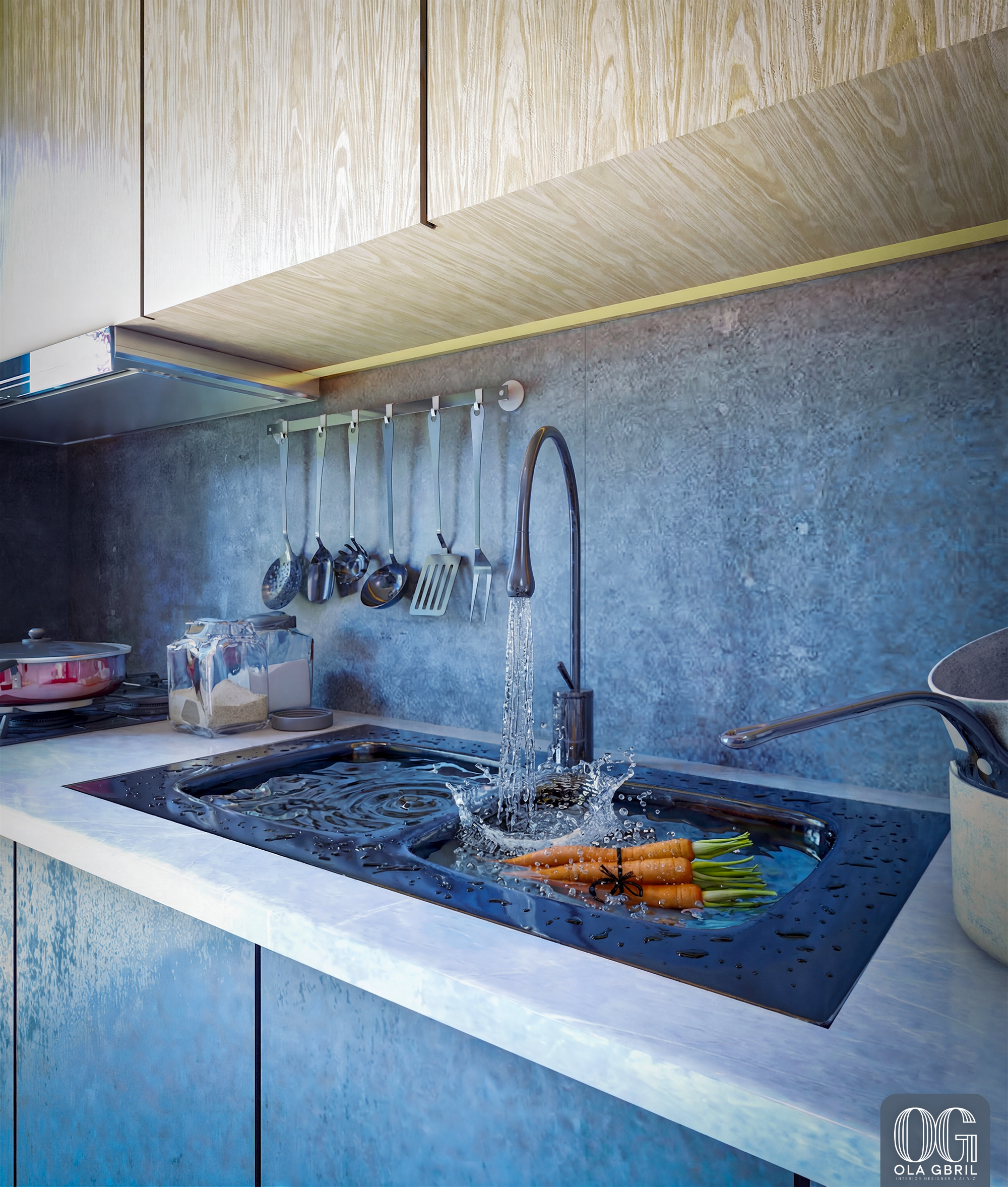 Modern Kitchen | Interior Design & 3D Visualization-9