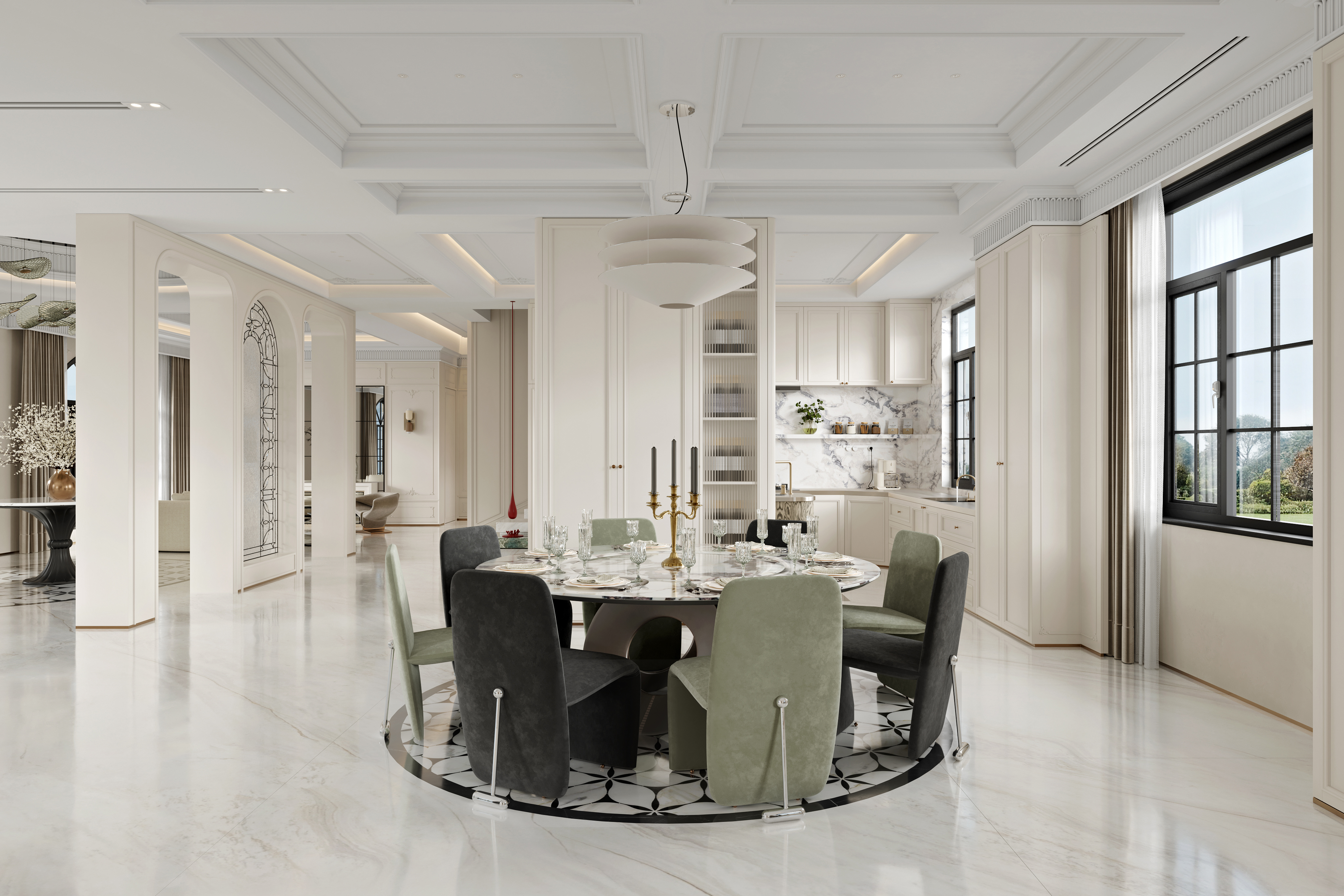 法式别墅 法式客厅 法式装修-11