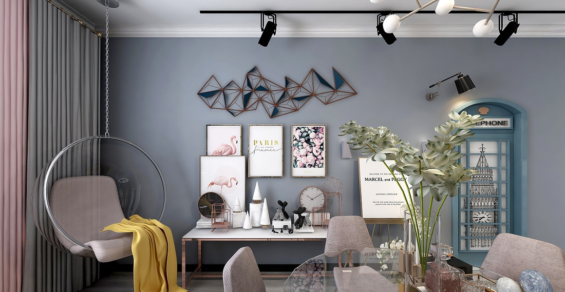 
随性与意境-北欧轻奢主义服装店装修案例 -2