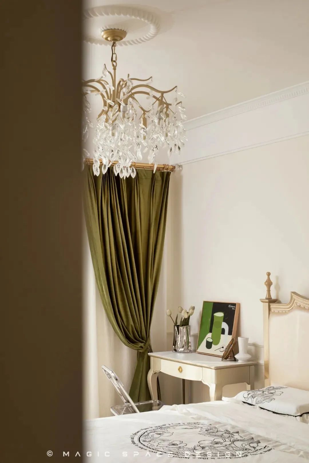 法式奶油风平层丨麻吉家装定制-33