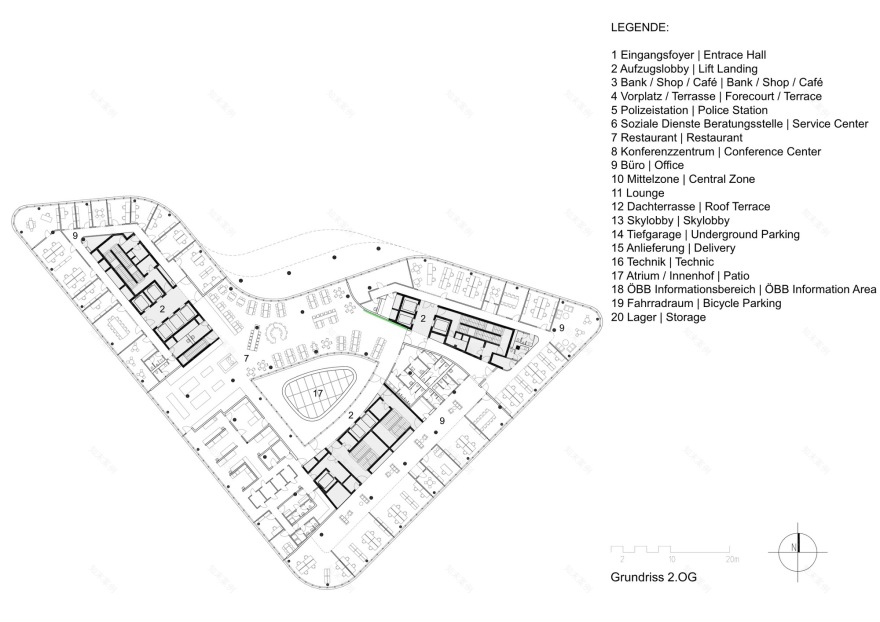 维也纳ÖBB 总部,现代高效绿色办公建筑-54