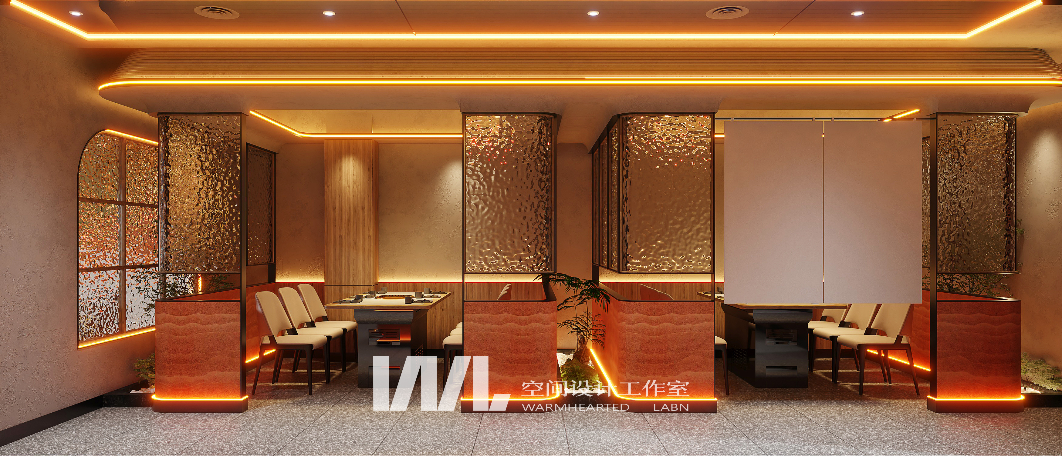 300㎡现代烧烤店-6