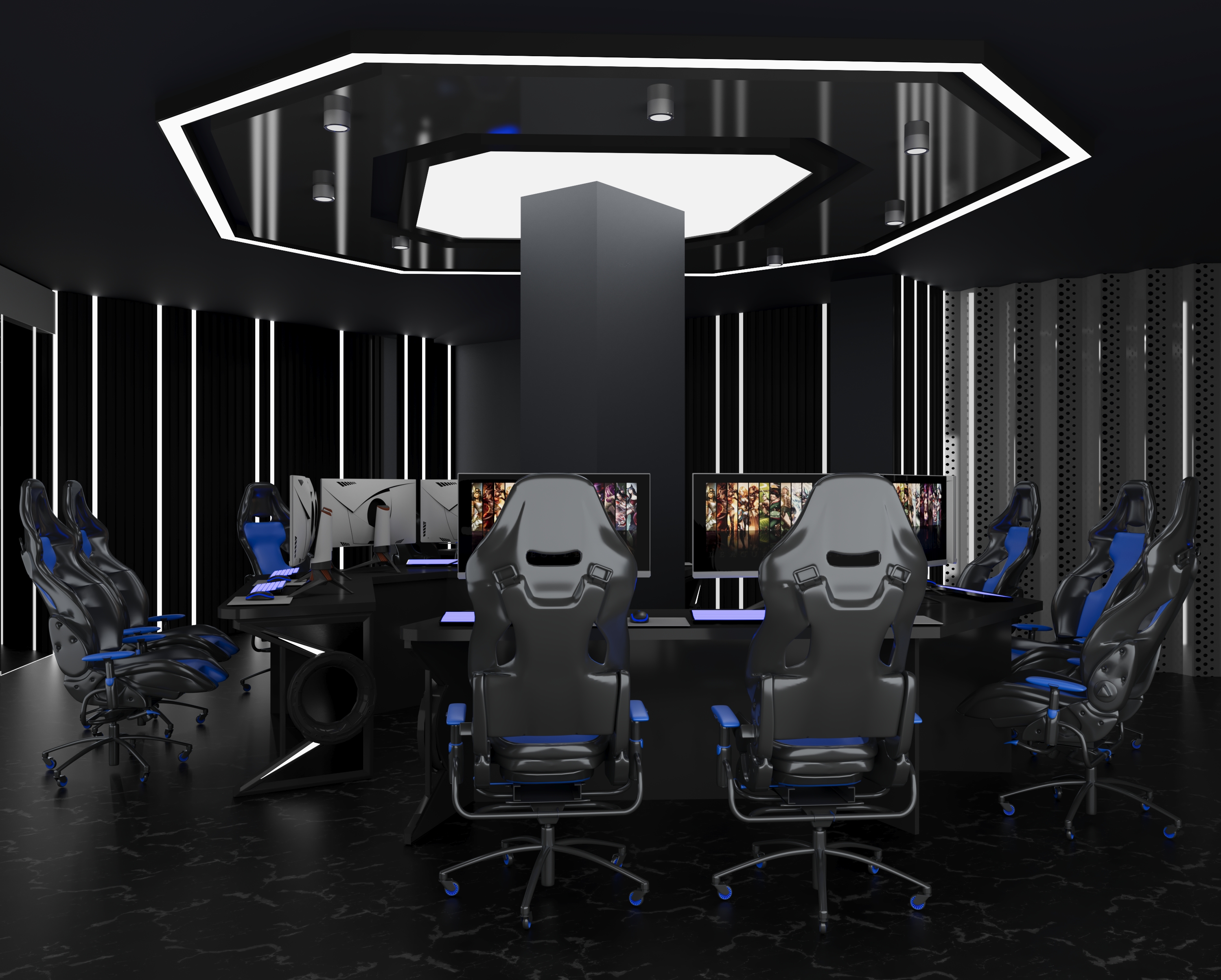 Riot Games 公司科技风室内设计-18