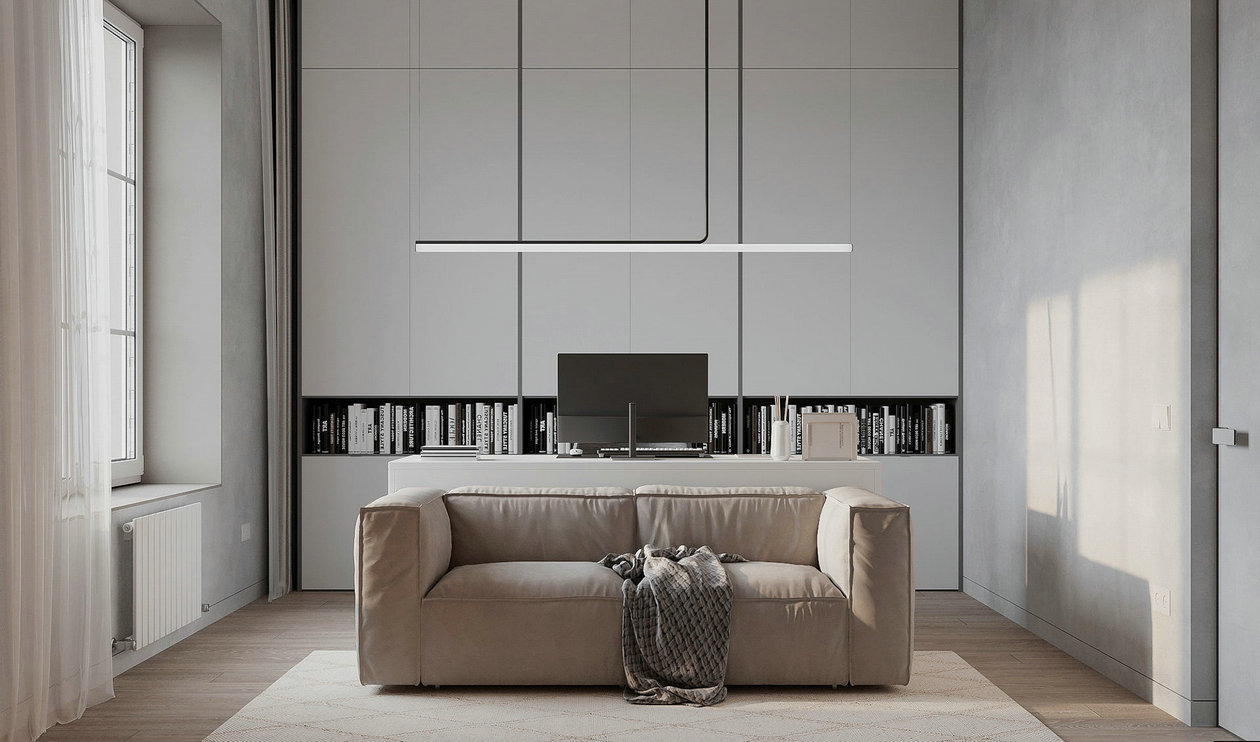 94㎡高级色系公寓设计-18