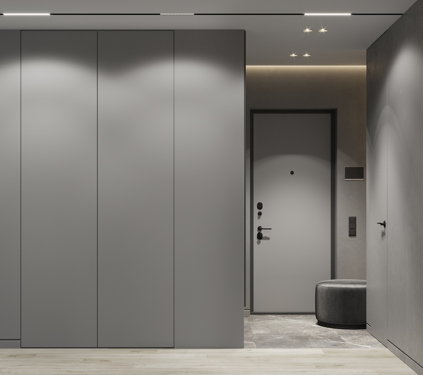 高级灰色系小空间公寓设计 超精致-3