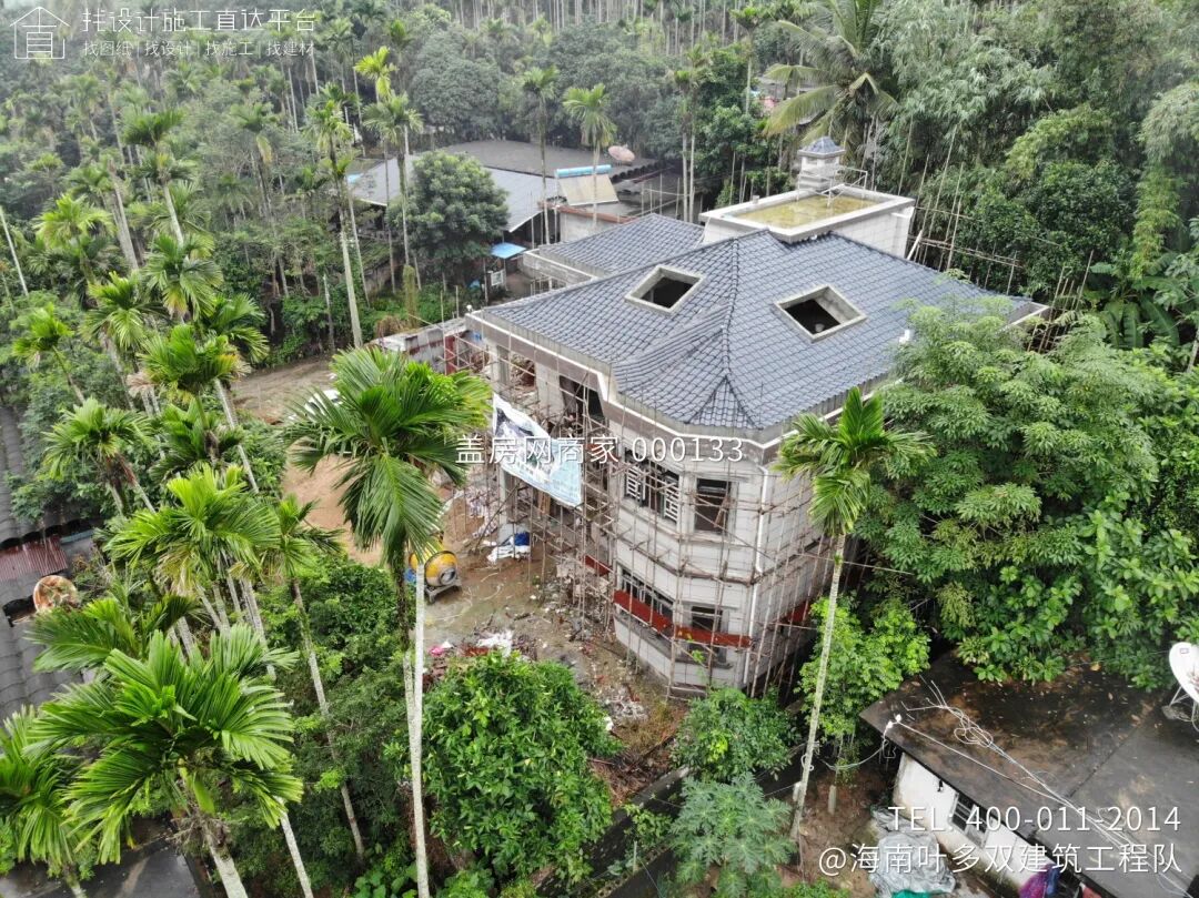 【施工队案例】海南琼海俞家二层欧式别墅施工-13