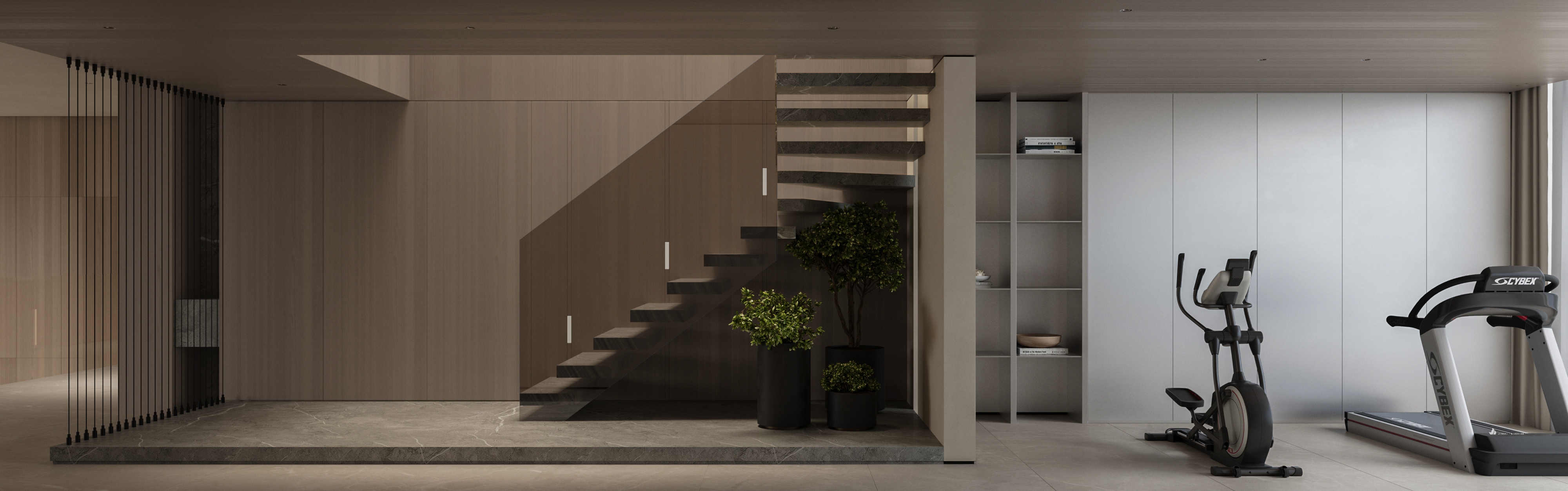 顶流现代挑空别墅-39