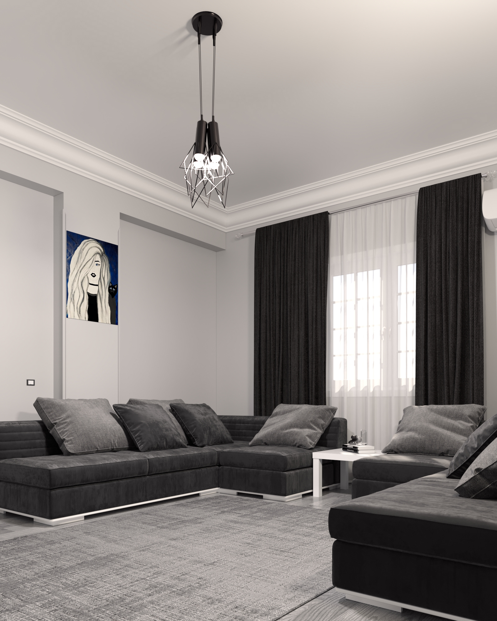 LIVING ROOM - REAL & RENDER Interior Design-4