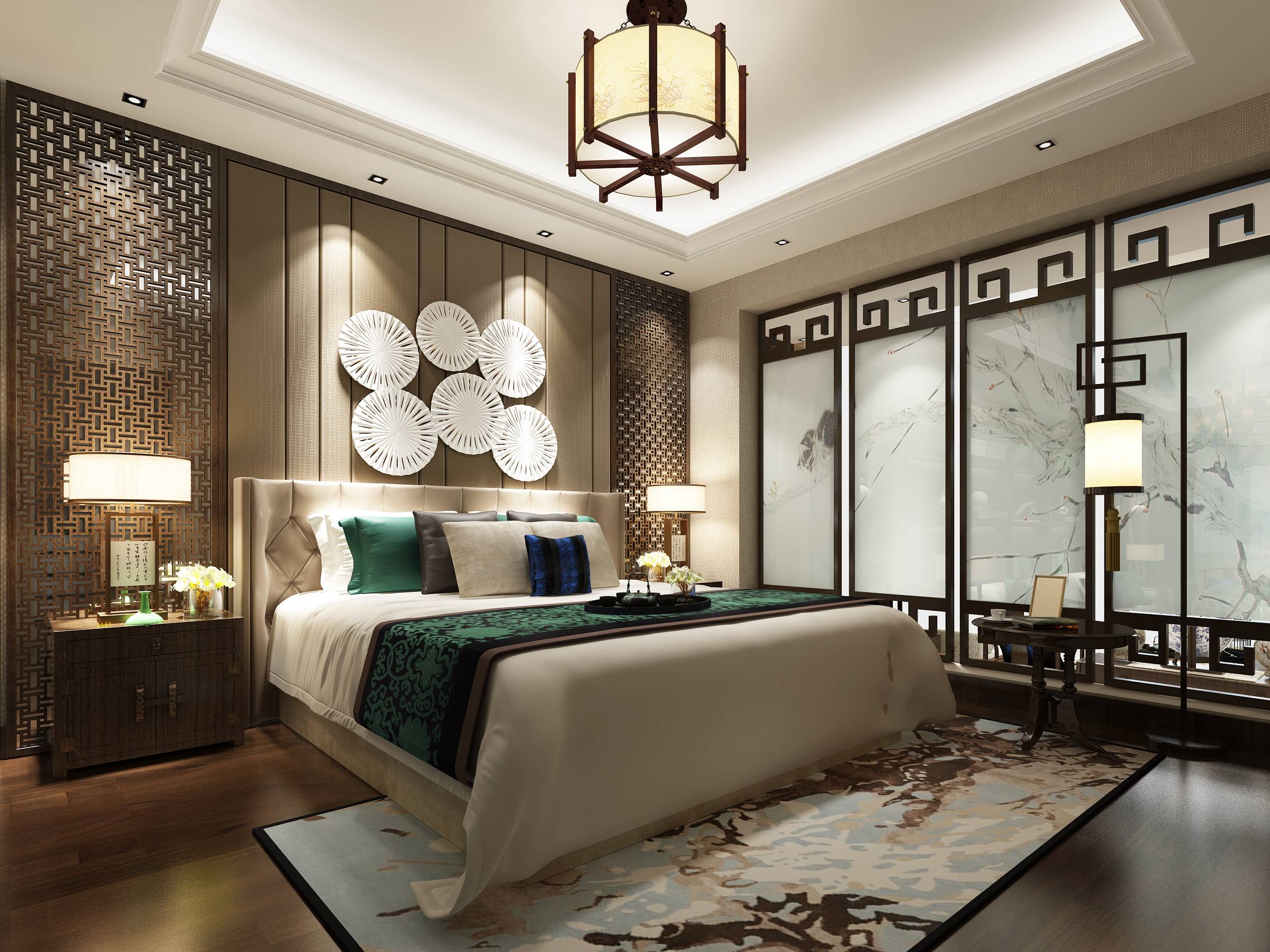 新中式 中式古典 奢华家装别墅样板房-6-24