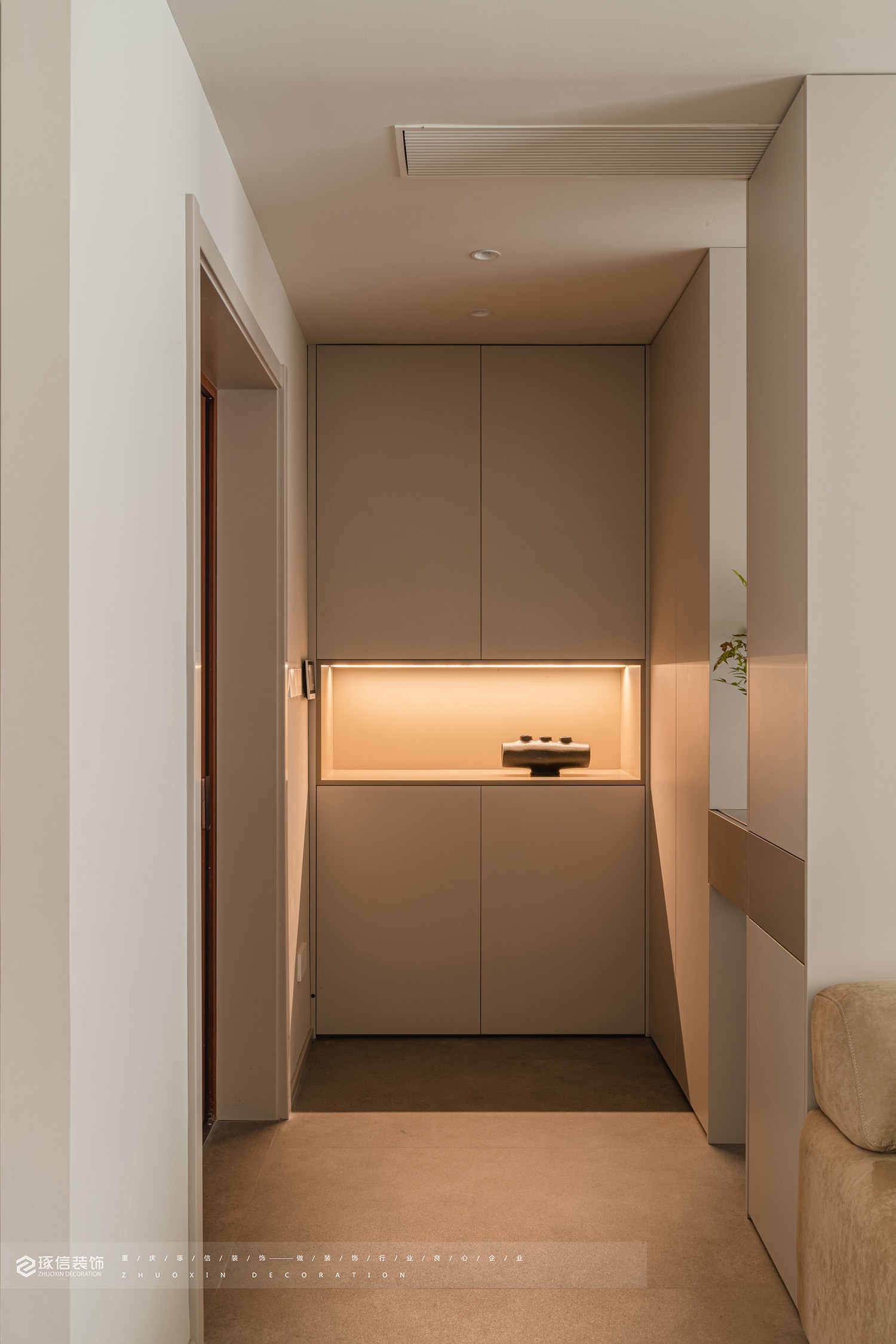 120 现代风,暖调空间感丨琢信装饰-4