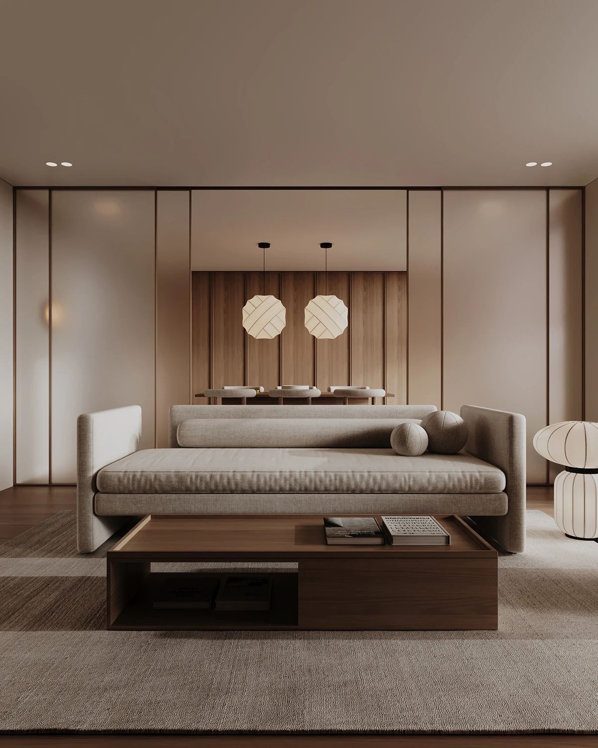 现代原木系奶油风的住宅丨中国-4